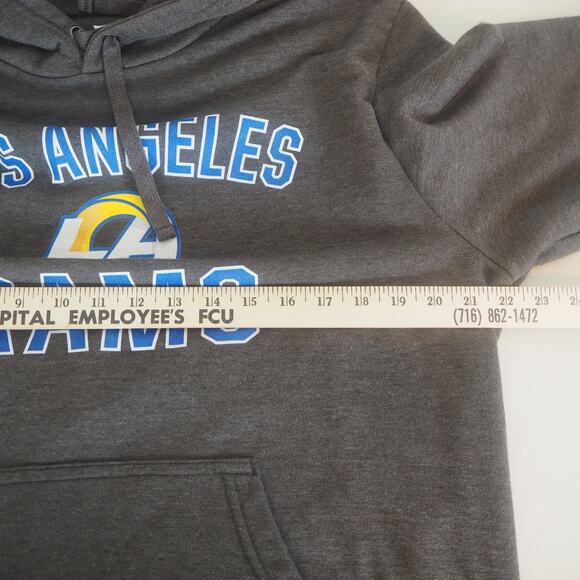 Los Angeles Rams Gray Pullover Fanatics Hoodie Unisex Size L NFL - Picture 6 of 10